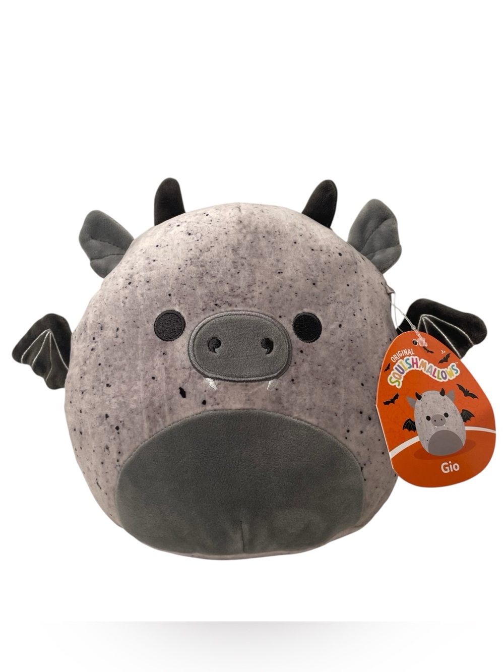 Squishmallows 8" Gio Gargoyle Gray Bat Halloween Plush Soft NWT